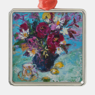 Stillleben mit Tee-Schale 2013 Silbernes Ornament
