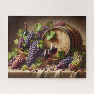 Stillleben mit Trauben und Wein