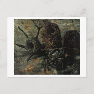 Stillleben mit Vogelnestern Van Gogh Fine Art Postkarte