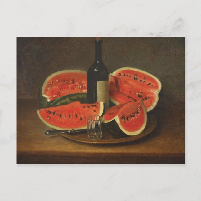 Stillleben mit Wassermelonen (von Constantin Stahi Postkarte (Vorderseite)