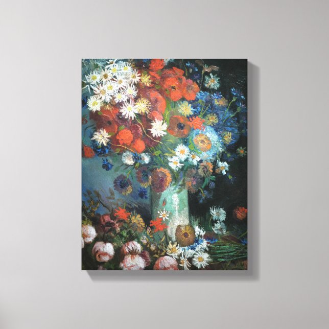 Stillleben mit Wiese-Blume | Vincent van Gogh Leinwanddruck (Vorderseite)