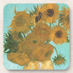 Stillleben mit zwölf Sonnenblumen von Vincent van  Getränkeuntersetzer