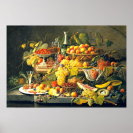 Stillleben: Obst 1855 von Severin Roesen - Poster