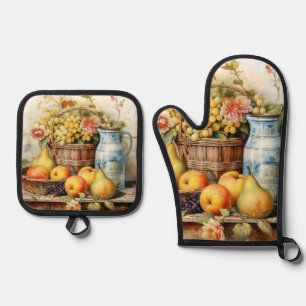 Stillleben Ofenhandschuh & Topflappen-Set