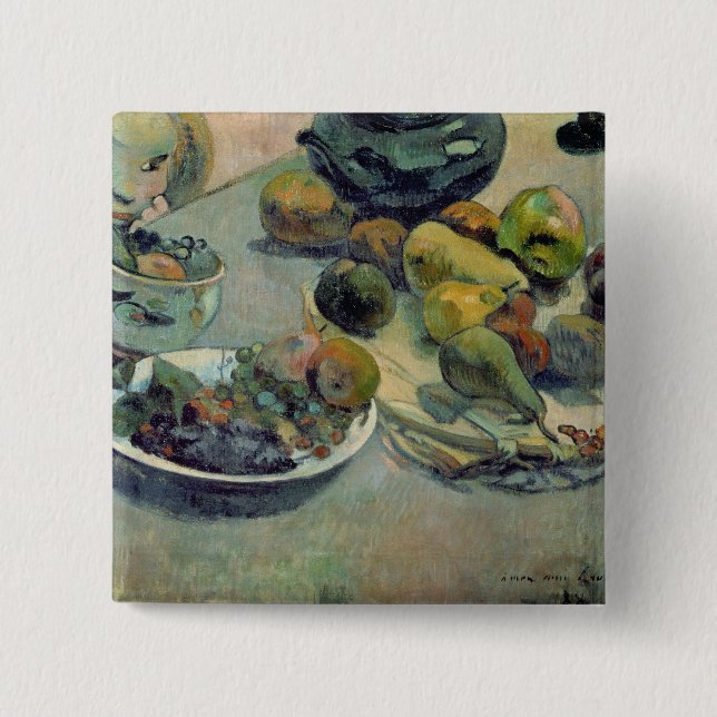 Stillleben Paul Gauguins | mit Frucht, 1888 Button (Vorderseite)