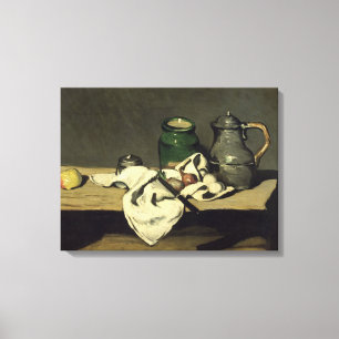 Stillleben Pauls Cezanne   mit einem Kessel, Leinwanddruck