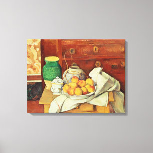 Stillleben Pauls Cezanne   mit Kommode, Leinwanddruck