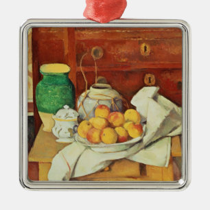 Stillleben Pauls Cezanne mit Kommode, Silbernes Ornament