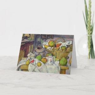 Stillleben Pauls Cezanne   mit Korb, 1888-90 Karte