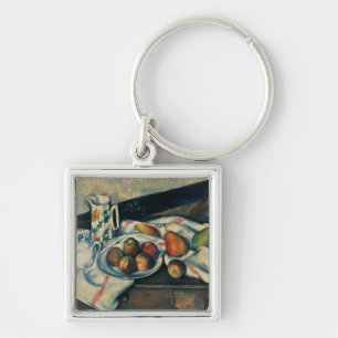 Stillleben Pauls Cezanne von Pfirsichen und von Schlüsselanhänger