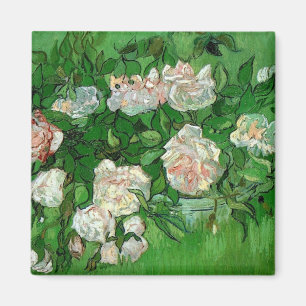 Stillleben: Pink Roses von Vincent van Gogh Magnet