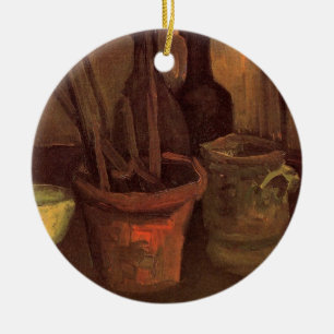 Stillleben Pinsel in einem Topf von Vincent van Go Keramik Ornament