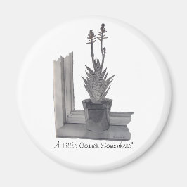 Stillleben Pot Pflanze realistische Sketch-Kühlsch Magnet