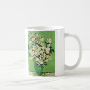 Stillleben - Rosa Rosen in einer Vase Vincent van Kaffeetasse