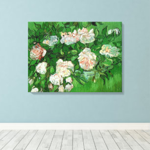 Stillleben: Rosa Rosen von Vincent van Gogh Leinwanddruck