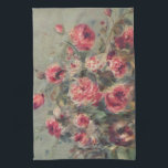 Stillleben, Rose des Vargemont | Renoir Geschirrtuch<br><div class="desc">Still Life,  Rose von Vargemont (1882) von dem französischen Impressionisten Pierre-Auguste Renoir. Das Kunstbild zeigt ein abstraktes impressionistisches Stillleben von Rose. Verwenden Sie die Entwurfstools,  um einen benutzerdefinierten Text hinzuzufügen oder das Bild zu personalisieren.</div>