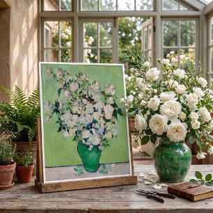 Stillleben Rose in einer Vase von Vincent van Gogh Poster