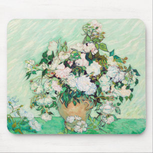 Stillleben Rosen in einer Vase von Vincent van Gog Mousepad