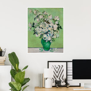 Stillleben Rosen in einer Vase von Vincent van Gog Poster