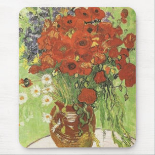 Stillleben - Rote Mohnblumen und Morden Mousepad