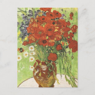 Stillleben - Rote Mohnblumen und Morden Postkarte