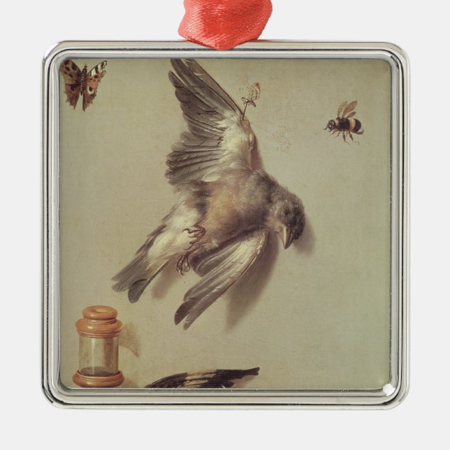 Stillleben toter Vögel und der Maus, 1712 Ornament Aus Metall (Vorne)