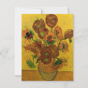 Stillleben-Vase mit 15 Sonnenblumen Vincent van Go