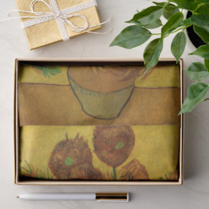 Stillleben-Vase mit 15 Sonnenblumen Vincent van Go Seidenpapier