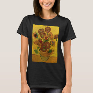 Stillleben-Vase mit 15 Sonnenblumen Vincent van Go T-Shirt