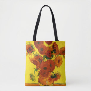 Stillleben-Vase mit 15 Sonnenblumen Vincent van Go Tasche