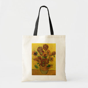 Stillleben-Vase mit 15 Sonnenblumen Vincent van Go Tragetasche