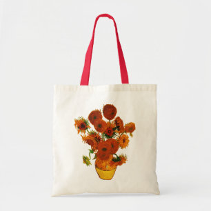 Stillleben-Vase mit 15 Sonnenblumen Vincent van Go Tragetasche
