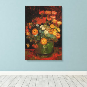 Stillleben-Vase mit Zinnien von Vincent van Gogh Leinwanddruck