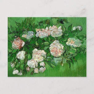 Stillleben - Vasen mit rosa Rosen Vincent van Gogh Postkarte