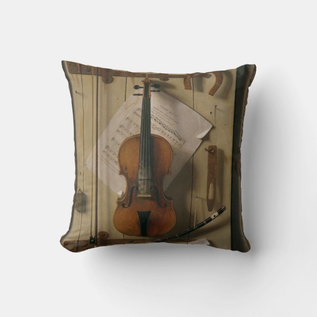 Stillleben, Violine und Musik Kissen (Vorderseite)