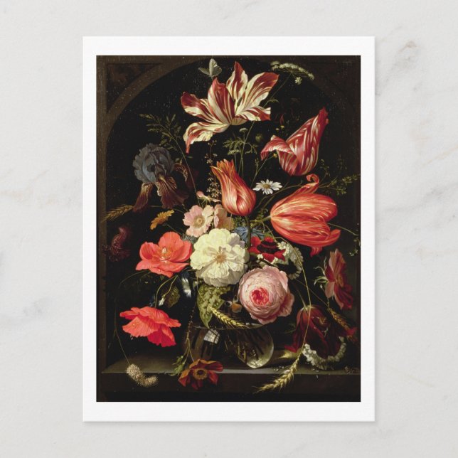 Stillleben von Blume an der Kante Postkarte (Vorderseite)