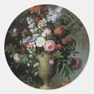 Stillleben von Blume Runder Aufkleber