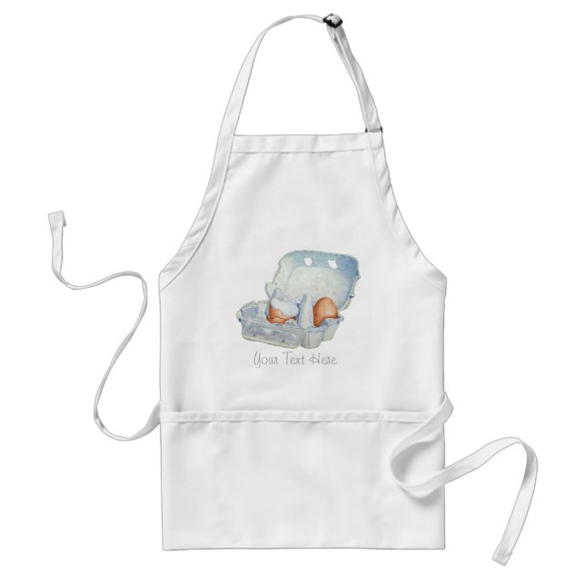 Stillleben von Eiern und zerbrochener Eierschale i Schürze (Vorne)