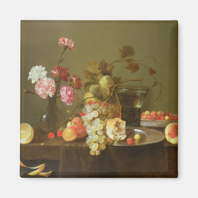 Stillleben von Obst und Blume Magnet (Vorne)