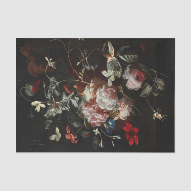 Stillleben von rosa Rosen, Pfoten, Jasmine Seidenpapier (Vorderseite)