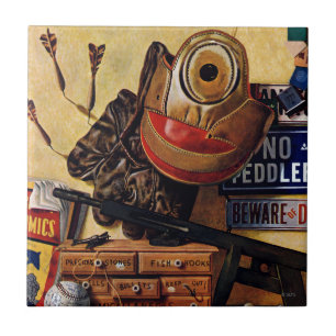 Stillleben von Spielzeug Fliese