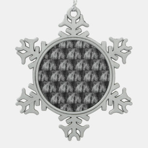 Stillleben Zuhause Schneeflocken Zinn-Ornament
