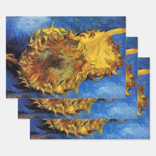 Stillleben Zwei geschnittene Sonnenblumen von Vinc Geschenkpapier Set