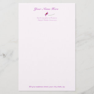 Stillstand Blume: 5,5 x 8,5 Briefpapier