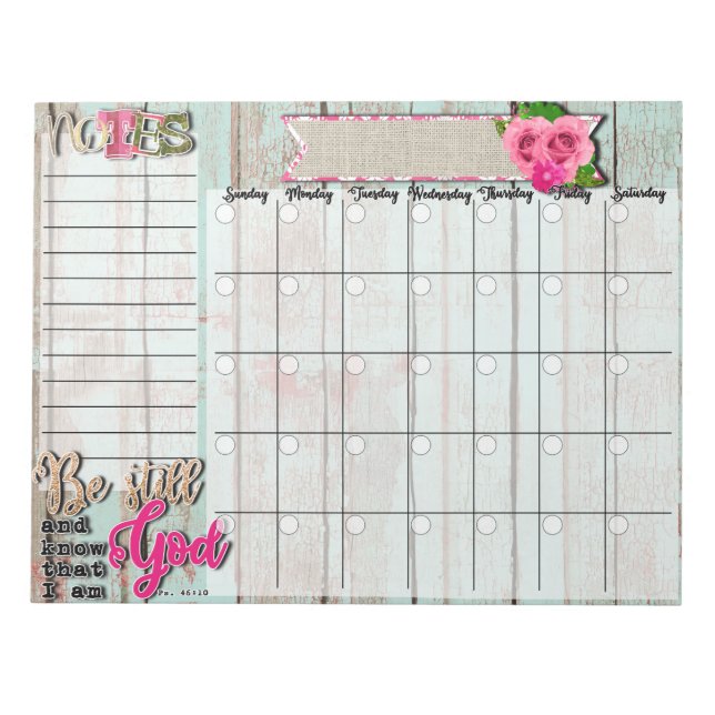 Stillstand Schreibtisch Kalender-Notepad Notizblock (Vorderseite)