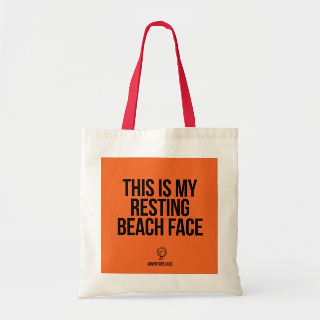 Stillstehende Strand-Gesichts-Taschen-Tasche Tragetasche (Vorne)