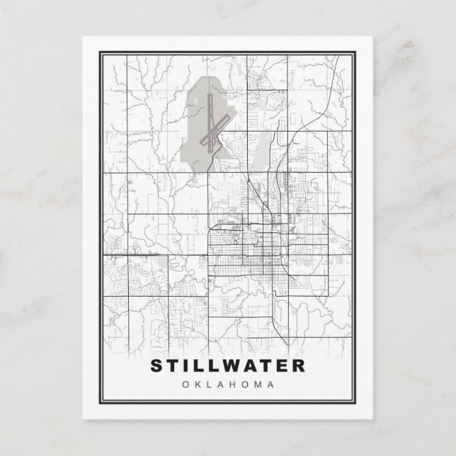 Stillwater-Karte Postkarte (Vorderseite)