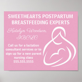 Stillzeit Berater Stillen Klassen Pink Poster