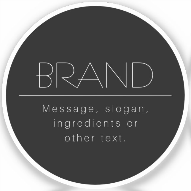 Stilname oder anderer Text Aufkleber (Vorderseite)