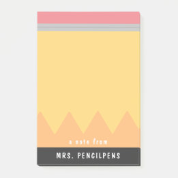 Stilrichtung des personalisierten Lehrers Post-it Klebezettel